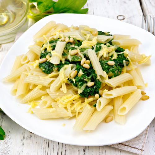 Pasta Penne With Spinach & Nuts