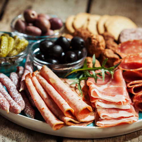 Italian-style antipasti platter